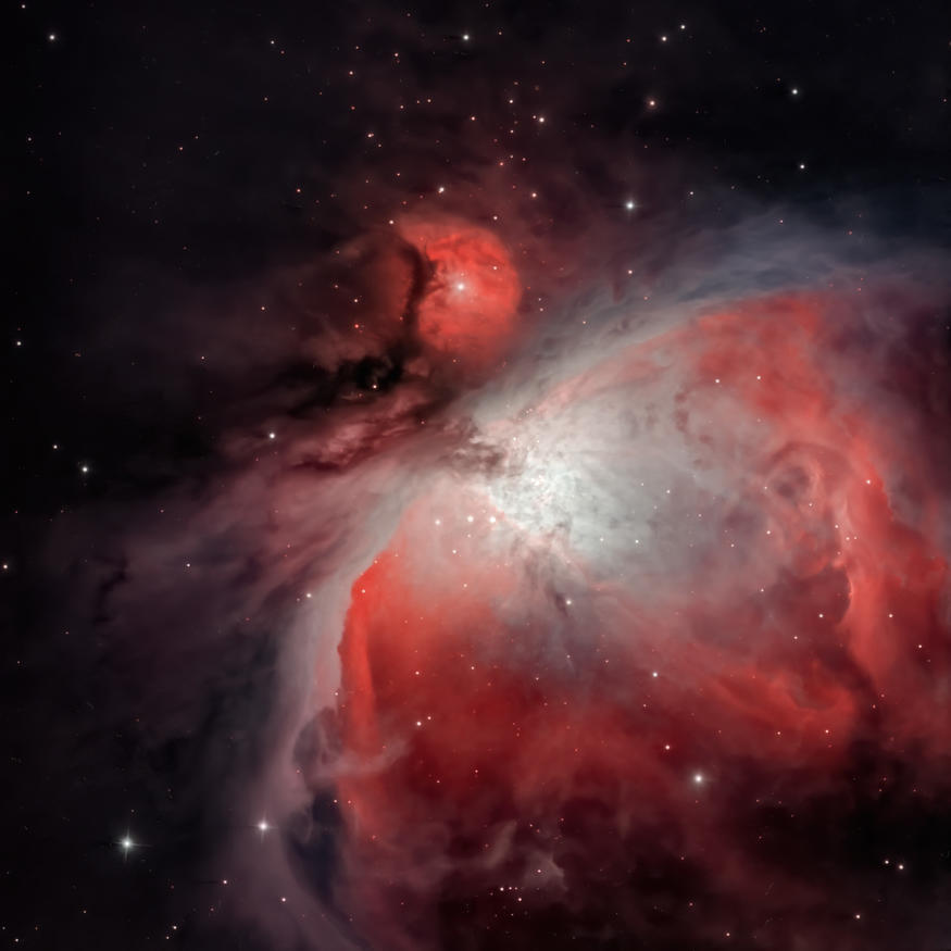Orionnebel M42 mit 43cm Planewave in Bgr